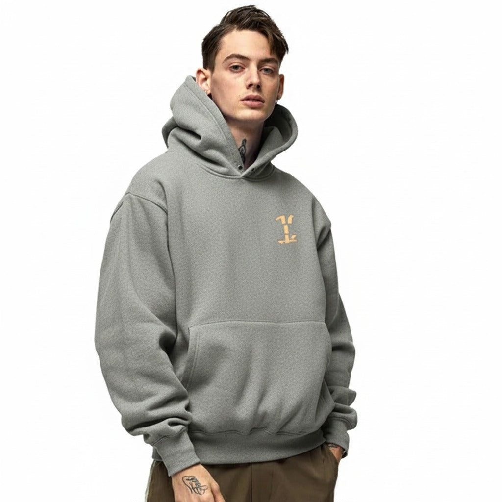 Men’s Hoodie – Premium French Fleece, Casual Pullover, Large