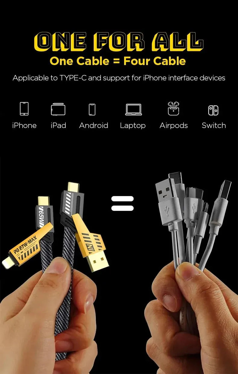 Logilink 60W 4‑in‑1 Fast Charging USB Cable