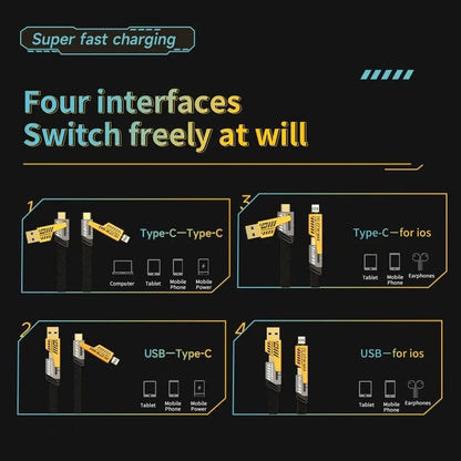 Logilink 60W 4‑in‑1 Fast Charging USB Cable