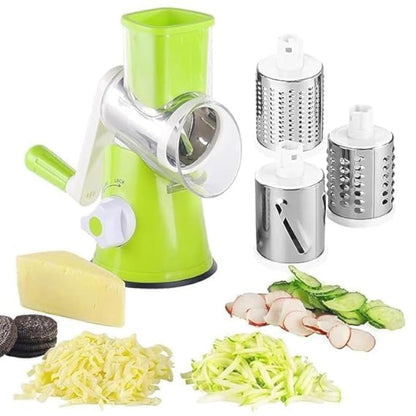 3‑in‑1 Vegetable Cutter & Drum Grater