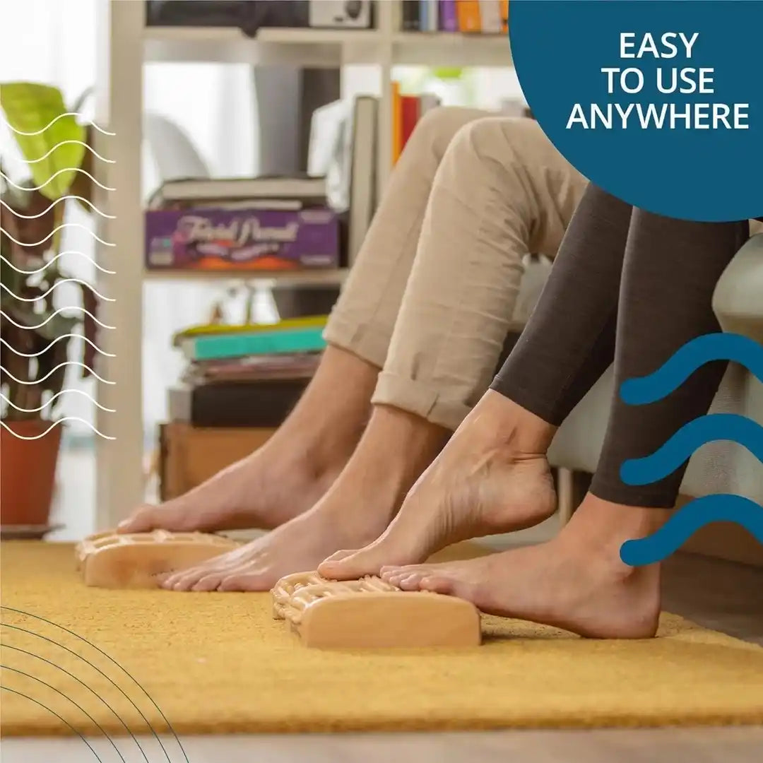🌿 Premium Wooden Foot Massager Roller – Relieve Pain, Boost Circulation – Free Shipping🔥