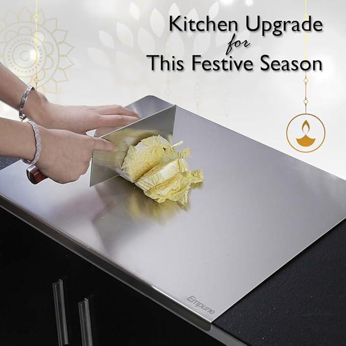 Food Grade Stainless Steel Vegetable Cutting Board – 50% OFF | Free Shipping⚡