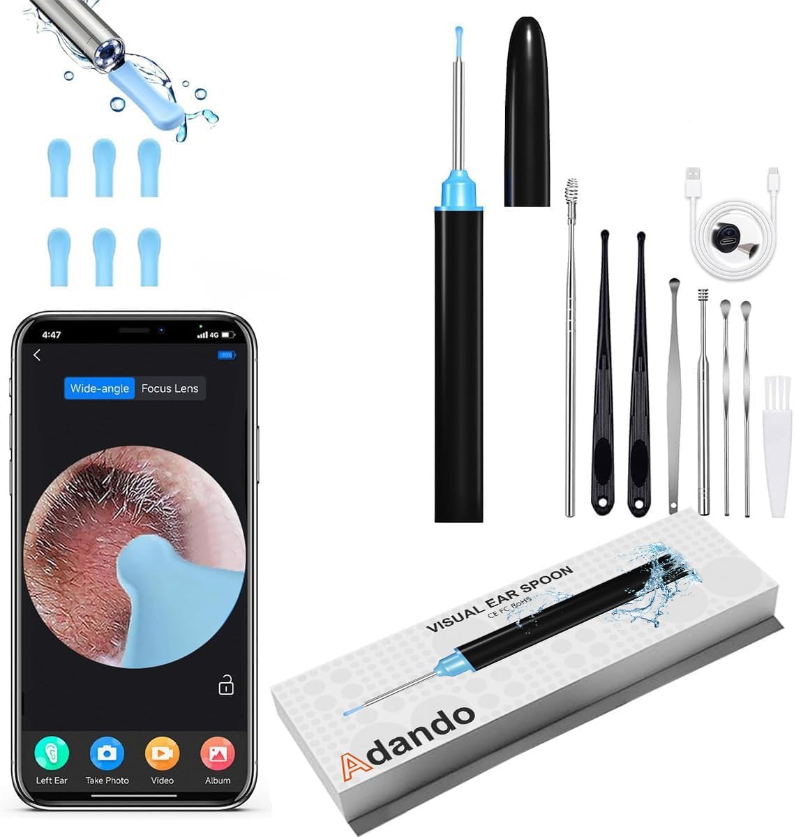 Smart Wireless Ear Cleaner with HD Camera & LED Light – Ear Wax Removal Cleaning Tool