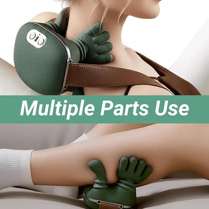 Professional 8-Finger Cordless Neck & Body Massager with Heat Therapy