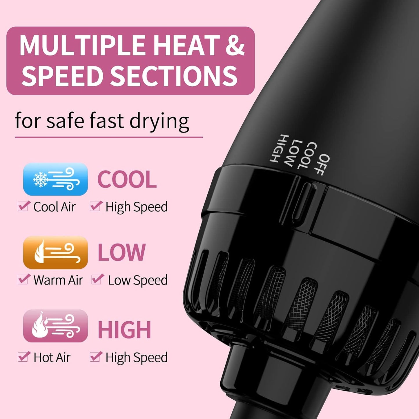 3‑in‑1 Hair Dryer, Straightener & Curler – Easy Styling