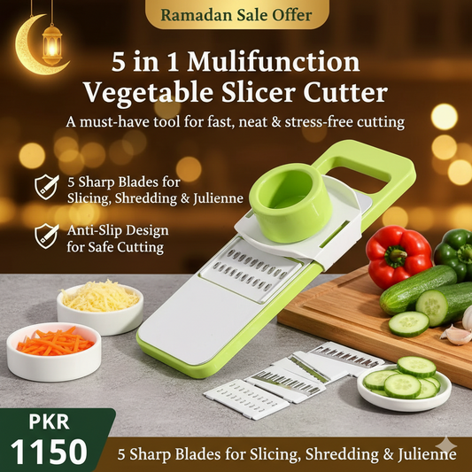 Ramadan Sale Offer 5 in 1 Multifunction Vegetable Slicer Cutter