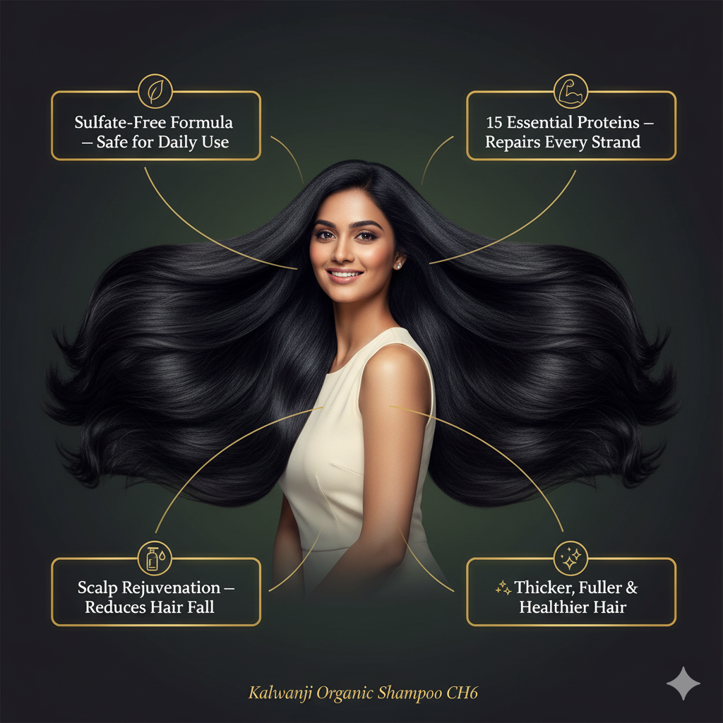 Organic Kalwanji Shampoo CH6 – Black Seed Hair Cleanser