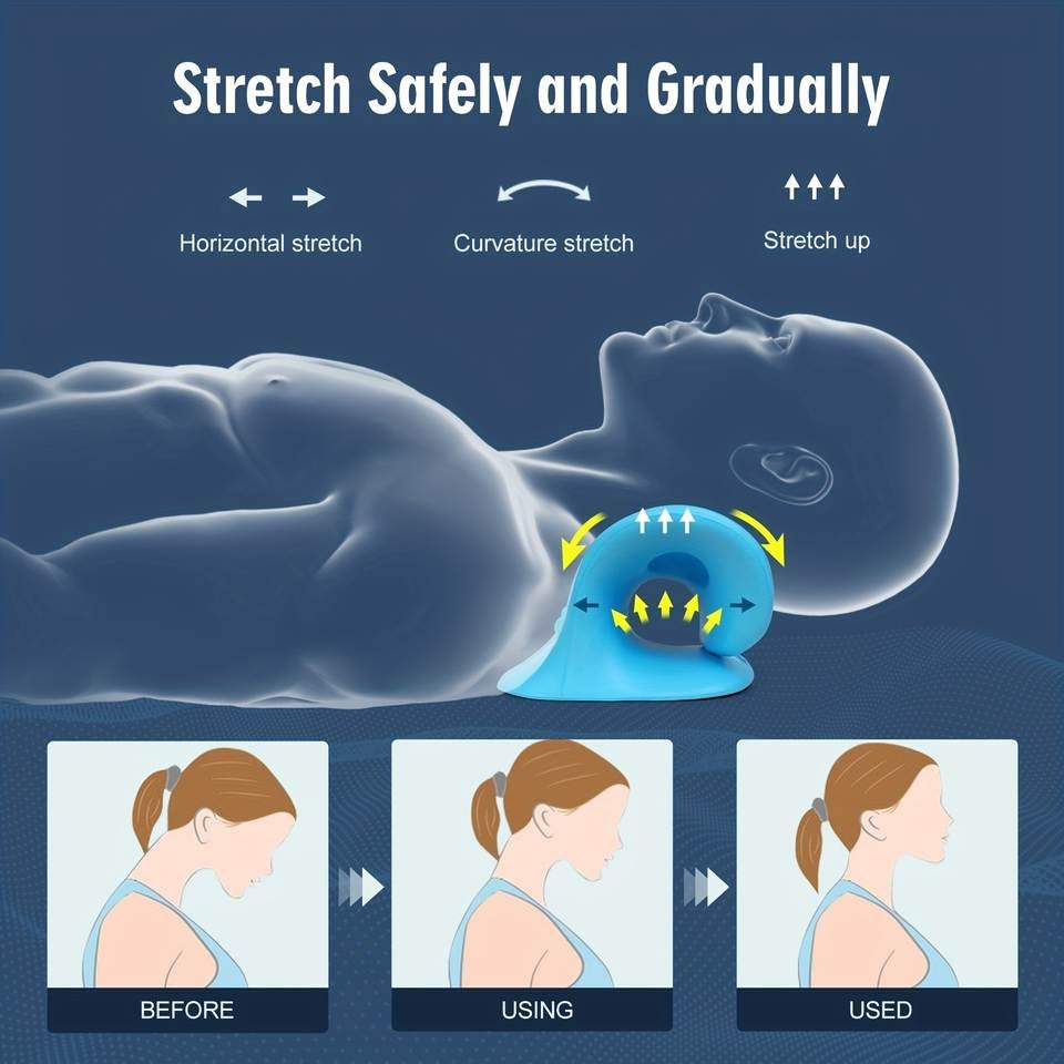 🌿 Cervical Neck Stretcher - Ergonomic Chiropractic Pillow for Neck Pain & Posture Relief – Free Shipping🔥