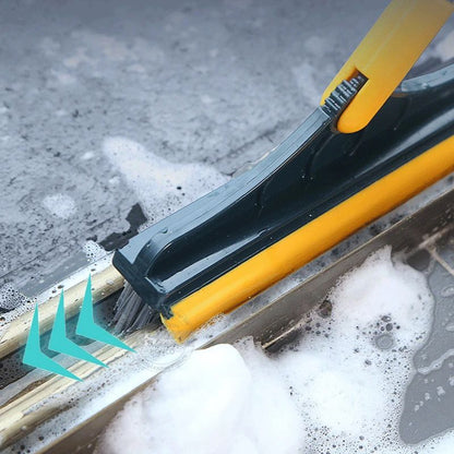 2‑in‑1 Floor Scrub & Squeegee Brush